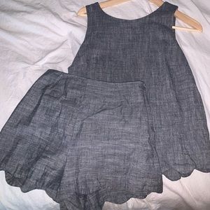 Worn once tweed monteau set